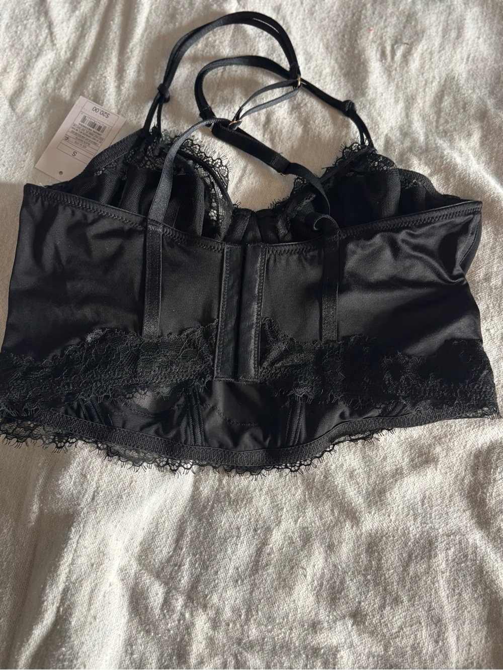 NWT Auden Lingerie Top Small Black. Underwire, lace, spaghetti strap. - Picture 4 of 4